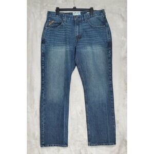 Ariat M2 Jeans Mens 36x32 Blue Traditional Relaxed Boot Cut Denim Western Cowboy